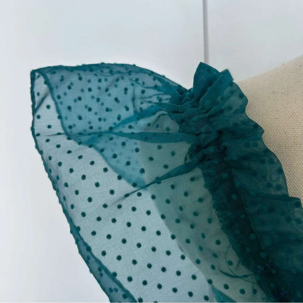 Gunne Sax Teal Swiss Dot Dress - Picture 14 of 15
